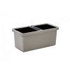 Samozavlažovací truhlík  PLASTIA BERBERIS DUO 78x39x35 taupe