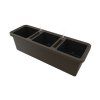 Samozavlažovací truhlík  PLASTIA BERBERIS TRIO 117x39x35 čokoláda